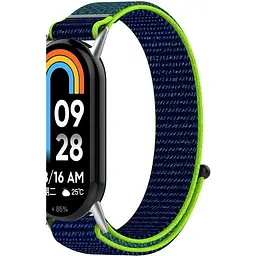 Ремінець DK CDK для Xiaomi Mi Smart Band 9 Nylon Sport Loop (018018) (blue / green) - мініатюра 3