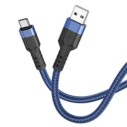 Кабель HOCO U110 Type-C charging data cable блакитний - мініатюра 3