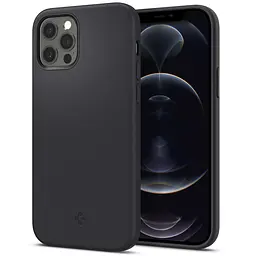 Чохол протиударний силіконовий Spigen Silicone Fit для iPhone 12/12 Pro (6.1") Black - мініатюра 2