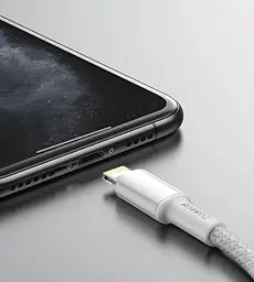 Кабель Baseus High Density Braided Type-C to Lightning PD 20W (1m) white (CATLGD-02) - мініатюра 5