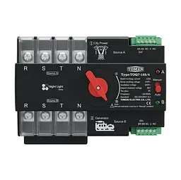 Автоматичний перемикач (АВР) під DIN-рейку з Wi-Fi TOMZN TOQ7e-125/4P 125A 4 полюси (51-00121) - мініатюра 3