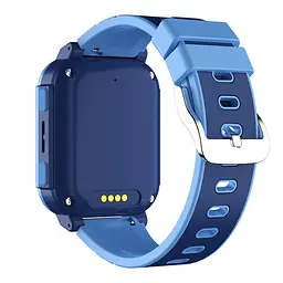 Дитячий смарт-годинник Y76, 4G GPS Wi-Fi SIM камера SOS IP67 синій - мініатюра 6