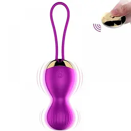 Вагінальні кульки Vibrating Silicone Kegel Balls USB 7 Function Фіолетовий - мініатюра 4