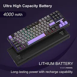 Клавіатура MageGee Light 87 Wireless Blue Whale Switch Dark Purple (6971969728721-UA) [164294] - мініатюра 8