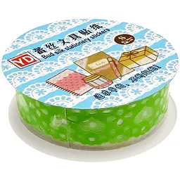 Декоративний скотч з орнаментом Bambi "Серце" №63(Green) 1,8 см х 1 м
