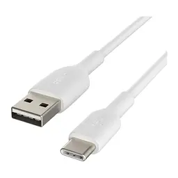 Дата кабель USB 2.0 AM to USB-C 1.0m PVC white Belkin (CAB001BT1MWH) - мініатюра 3