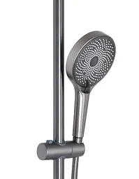 Душова система універсальна Qtap Slavonice Gunmetal Black PVD з виливом QTSLA111GMB45905 - мініатюра 4