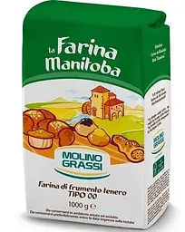 Борошно Molino Grassi La Farina Manitoba Tipo 00 з м'яких сортів пшениці 1 кг