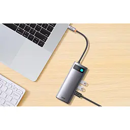 Usb-Хаб адаптер Baseus Metal Gleam Series 7-in-1 Type-C (WKWG020113) - мініатюра 6