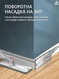 Комплект для домашнього прибирання легка швабра лентяйка, що обертається на 360°, зі складною ручкою та відром для віджимання 6л - мініатюра 7