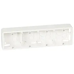 Коробка для настінного монтажу для 4 модулів, Fibrain, 45х90 mm, біла (RAL9010) - мініатюра 1