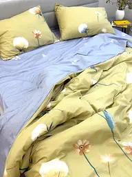 Комплект постільної білизни Ecotton Євро 210х220 см гірчичний Кульбаби (21211А) (23754) - мініатюра 6