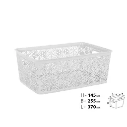 Кошик Violet House Ажур №4 White, поліпропілен, 14 л (0504 №4 Ажур W б/кр. 14 л) - мініатюра 2