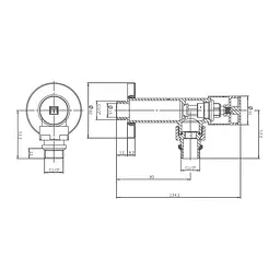 Комплект дизайн кранів Ideale Dante 1/2”x1/2” антрацит - мініатюра 5