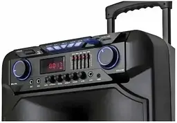 Портативна колонка ZPX ZXX-1011 з 2 мікрофонами та пультом Акустична система 800Вт RGB підсвічування Чорний - мініатюра 2