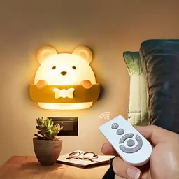 Дитячий світлодіодний нічник-розетка LED з датчиком освітлення Ведмедик Teddy T59425 Білий