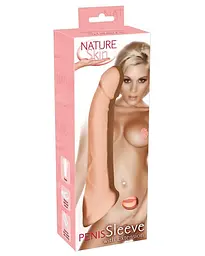 Насадка на член Orion Nature Skin Penis Sleeve With Extension, +5 см (тілесний) - мініатюра 8