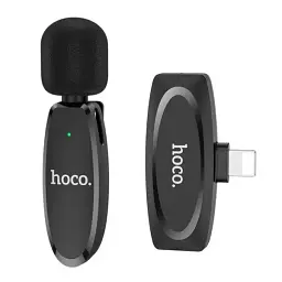 Мікрофон петличний бездротовий Hoco L15 Lightning Black