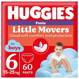 Підгузки Huggies Little Movers/Pants 6 (15-25 кг) Box для хлопчиків 60 шт (5029053564142)