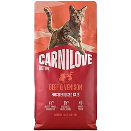 Сухий корм для стерилізованих котів Carnilove Active Beef & Venison Sterilised яловичина та оленина 6 кг