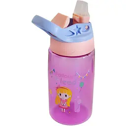 Пляшка для води Baby bottle LB400 500ml фіолетова пляшка для води з трубочкою