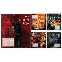 Зошит шкільний Yes Reign ing А5 24 аркуші клітинка 20 шт. (769092)