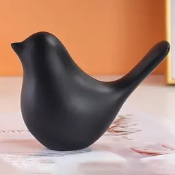 Декоративна статуетка MBM My Home Пташка чорна (DH-ST-30 S BLACK) - мініатюра 3