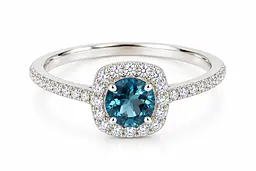 Золота каблучка з топазом London Blue К-0936 19