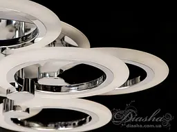 Люстра стельова LED Diasha A8022/4+4HR, 110W, 3200K-6000K, хром, сучасний стиль для дому - мініатюра 7