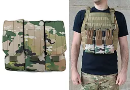 Підсумок під 6 магазінів АК/РПК потрійний мультикам (MOLLE, підсумок на розгрузку, жилет, РПС) - мініатюра 4