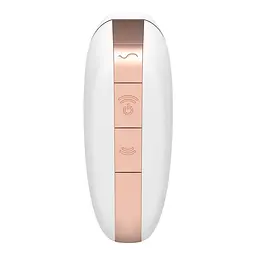 Вакуумний кліторальний стимулятор з вібрацією Satisfyer Love Triangle білий - мініатюра 5