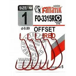 Гачок FANATIK №1 5шт/уп офсетний FO-3315R