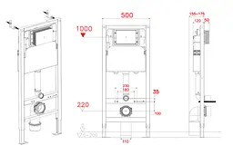Комплект: Унітаз Mixxus Premium Ellipse-SET-2101 система змиву Tornado 3.0+ Інсталяція Koer KT-0404 + панель KT-0604-03 white MP6667, Білий - мініатюра 8
