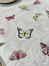 Скатертина Ecotton DUCK 170х220 см водовідштовхувальна сіра 5725-13 Метелики (24035) - мініатюра 8