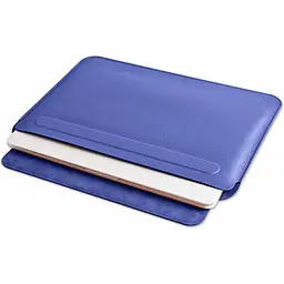 Чохол-кишеня WiWU Skin Pro Geniunie Leather Sleeve Case для MacBook Air 15" [2023-2025] Navy Blue [133315] - мініатюра 2