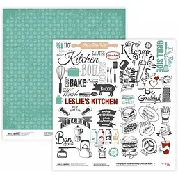 Папір для скрапбукінгу "Recipe book" 7 двосторонній 30.48х30.48см 200г/м² Rosa Talent