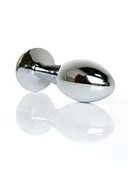 Анальна металева пробка Plug-Jewellery Silver PLUG- Light Blue L Boss Series 64-00148 100347 - мініатюра 7
