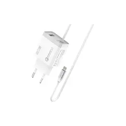Зарядное устройство Promate 20W PD Lightning + USB QC3.0 (icharge-pdqc3.white)
