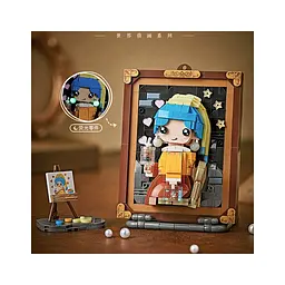 Конструктор LOZ mini Дівчина з перловою сережкою без фігурок (1287) - мініатюра 1