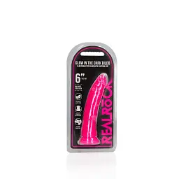 Фалоімітатор RealRock Slim Realistic, 17.5 см (рожевий) - мініатюра 6