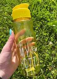 Пляшка для води та напоїв My Bottle 600 мл дорожня пластикова Жовта - мініатюра 2