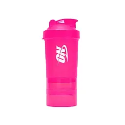 Шейкер Smart (3-х компонентний) 600 мл рожевий Optimum Nutrition fit0025883