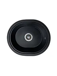 Кухонна мийка Adamant CIRCUM чорна 500x425x180 мм, без крила 50 см