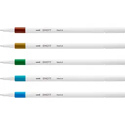Набір лайнерів Uni Emott Fine Line Island Color 0.4 мм 5 кольорів (PEM-SY/5C.04IC) - мініатюра 3