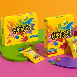 Фруктові жувальні цукерки Gushers Variety Pack з полуничним та тропічним смаком 6шт х 22.6г - мініатюра 5
