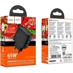 Мережевий зарядний пристрій Hoco CS63A Bright Black PD65W (638470) [163531] - мініатюра 6