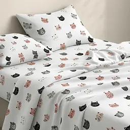 Простирадло на резинці фланель 80х160 PLAYFUL CATS COSAS (4822052499245) - мініатюра 2