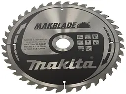 Диск пиляльний по дереву 260х30 мм 40T Makita Makblade B-08981
