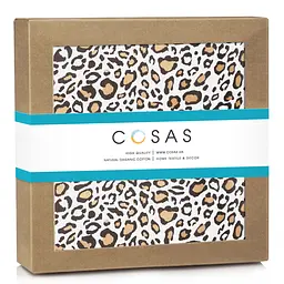 Пелюшка багаторазова Cosas непромокаюча Diaper Leopard 70х120 см, бежева