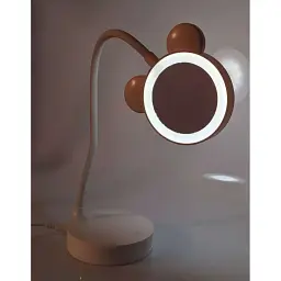 Дзеркало настільне з LED підсвічуванням на акумуляторі біле 29х10х10 см - мініатюра 2